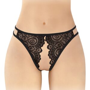 Culotte noire ouverte Annette - Fashion Secret