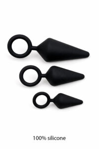kit d'entrainement anal 3 plugs silicone - Litolu