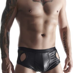 Shorty ouvert noir wetlook - Regnes