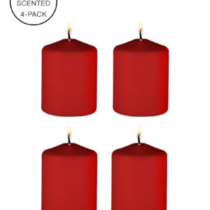 4 bougies SM rouges parfumées - Ouch!